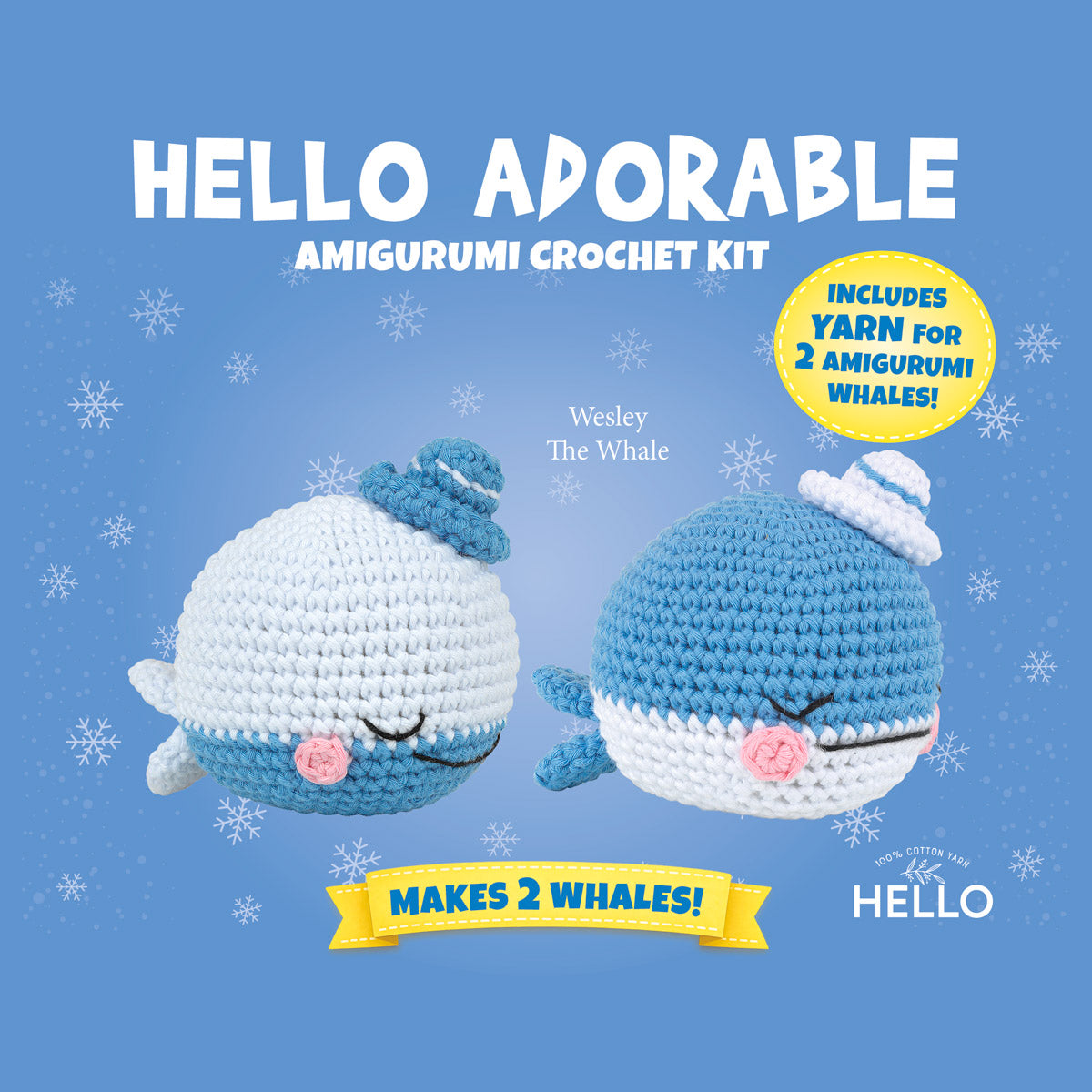Hello Adorable Amigurumi Kiti- Wesley The Whale - HC981